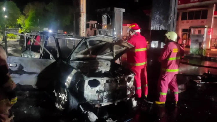 Insiden Kebakaran Kendaraan di SPBU 14.282.667 Pekanbaru Cepat Ditangani