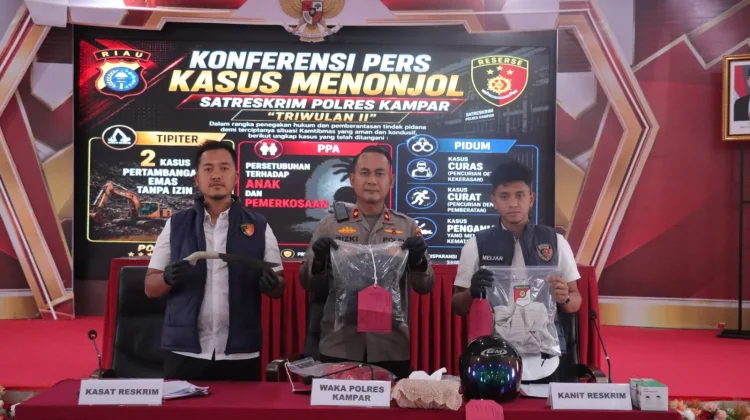 Polres Kampar Ungkap PETI, Curas hingga Pemerkosaan
