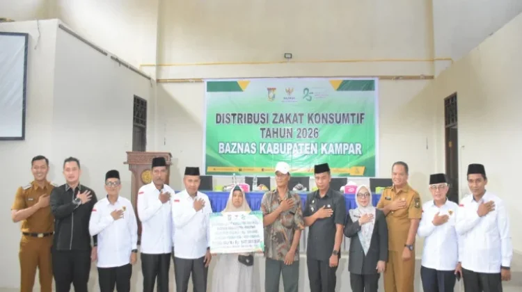 Baznas Kabupaten Kampar Distribusikan Zakat Konsumtif Tahun 2026