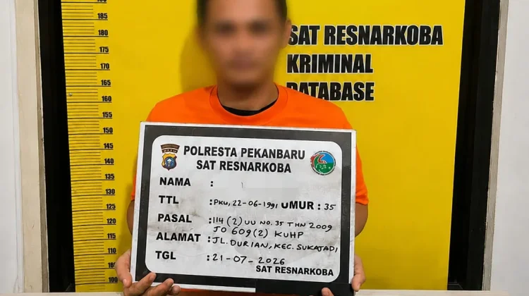 Pengedar Sabu di Sukajadi Ditangkap, Polisi Sita 24,23 Gram Sabu