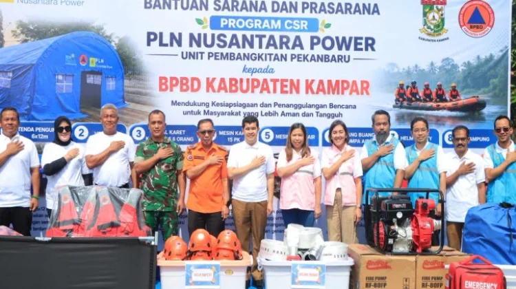 Kabupaten Kampar Terima Bantuan CSR Penanggulangan Bencana