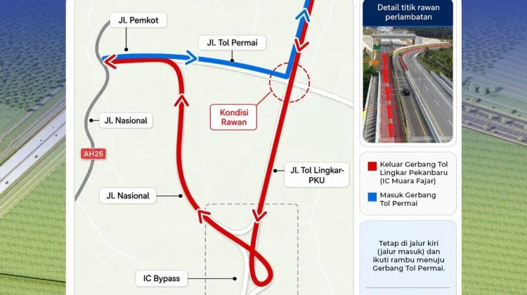 Pemindahan Akses Keluar Tol Pekanbaru Dimulai 30 Juli 2026