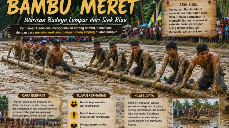 Permainan Tradisional Bambu Meret Warisan Budaya Lumpur dari Siak