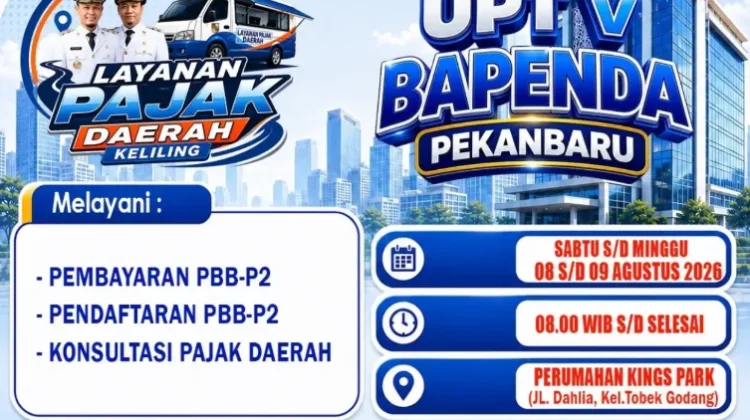 Bapenda Pekanbaru Buka 70 Posko Pembayaran, Bebas Denda PBB hingga 31 Agustus