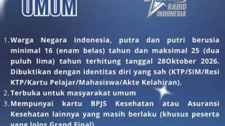 Syarat Lengkap dan Cara Daftar Audisi Bintang Radio 2026