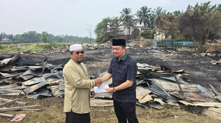 Syahrul Aidi Kunjungi Pesantren Syekh Burhanuddin Kuntu Pasca Kebakaran