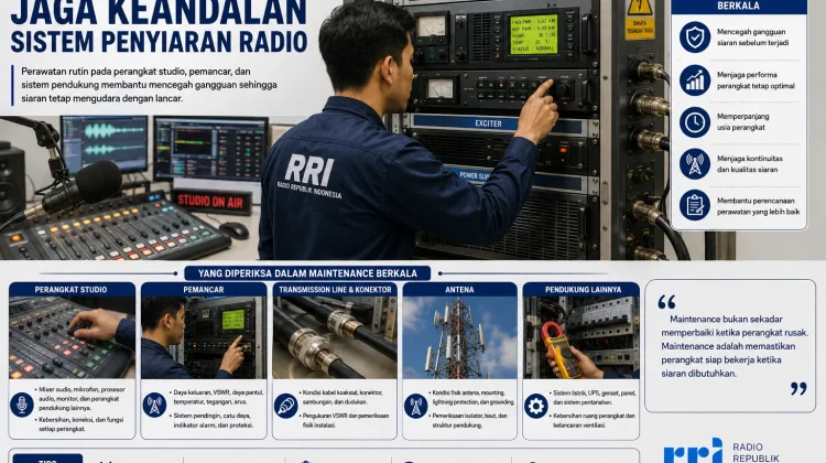Maintenance Berkala Jaga Keandalan Sistem Penyiaran Radio