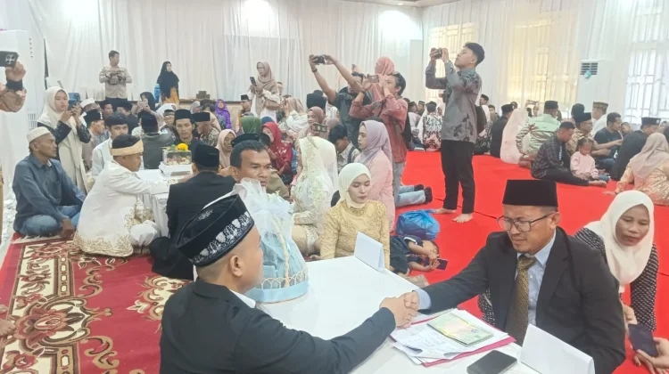 Sembilan Pasangan Pengantin di Riau Ikuti Akad Nikah Kemenag Berdampak