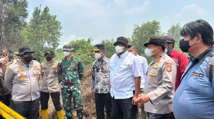 Menteri LH dan Kapolda Riau Tinjau Karhutla di Kampar