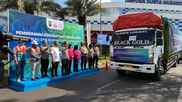 Polda Riau Kirim 60 Ton Bantuan Kemanusiaan untuk Korban Bencana di NTT