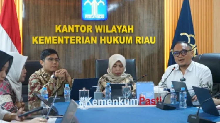 Kanwil Kemenkum Riau Ikuti Uji Petik Pembentukan JF Pemeriksa Layanan AHU