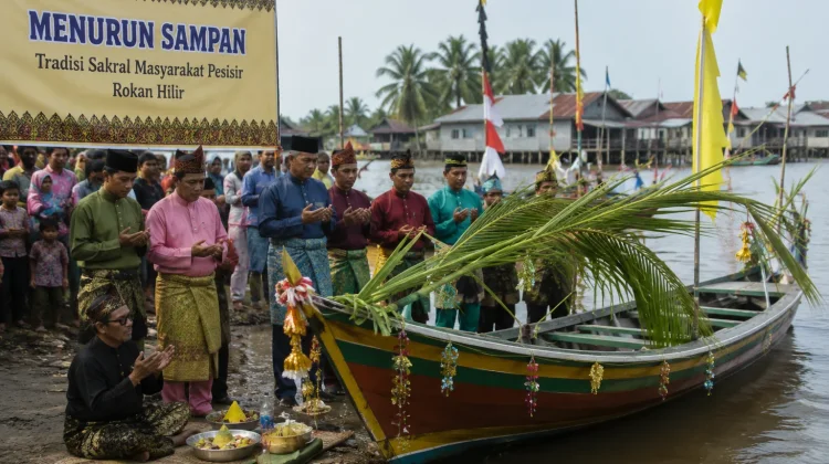 Menurun Sampan Tradisi Masyarakat Pesisir Rokan Hilir Sarat Kearifan Lokal