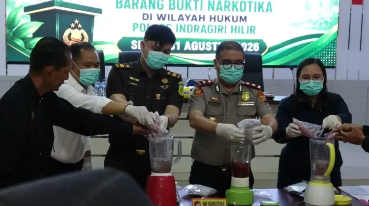 Polres Inhil Musnahkan Barang Bukti Narkotika