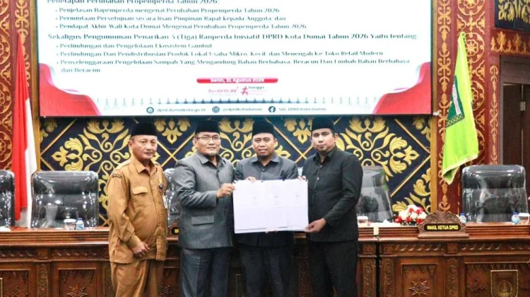 Paripurna DPRD Dumai Sepakati Perubahan Propemperda 2026