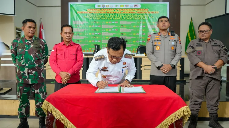 Forkopimda Meranti Keluarkan Maklumat Larang Pembakaran Lahan