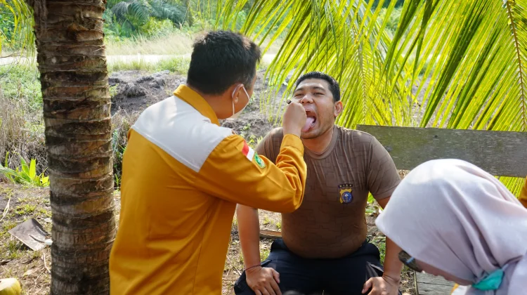 Pastikan Kondisi Tetap Fit, Kapolres Meranti dan Personel Gabungan Cek Kesehatan