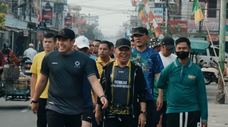 Titik Karhutla Nol, Kapolres Meranti dan Bupati Jalan Pagi Bersama