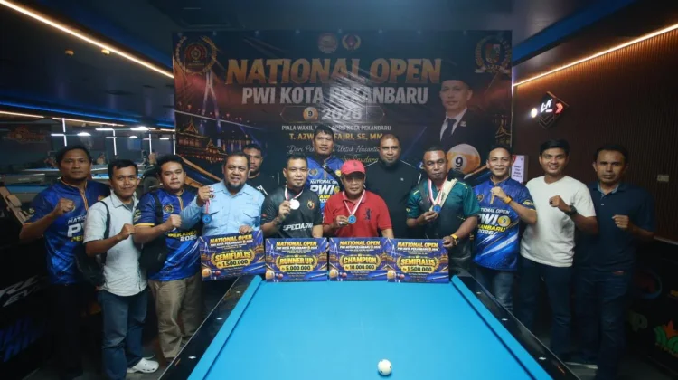 PWI Sumbar Juara National Open Biliar PWI Pekanbaru 2026