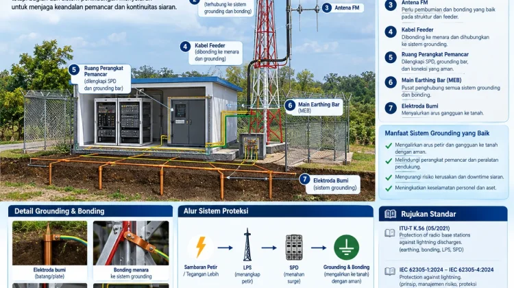 Sistem Grounding Pemancar Cegah Kerusakan akibat Petir