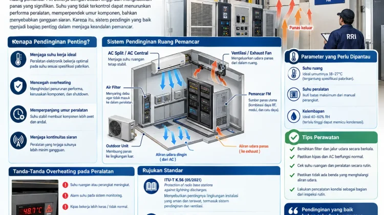 Pendinginan Ruang Pemancar Penting Cegah Overheating Peralatan