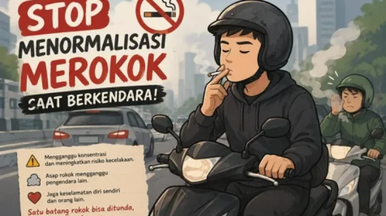 Stop Menormalisasi Merokok saat Berkendara