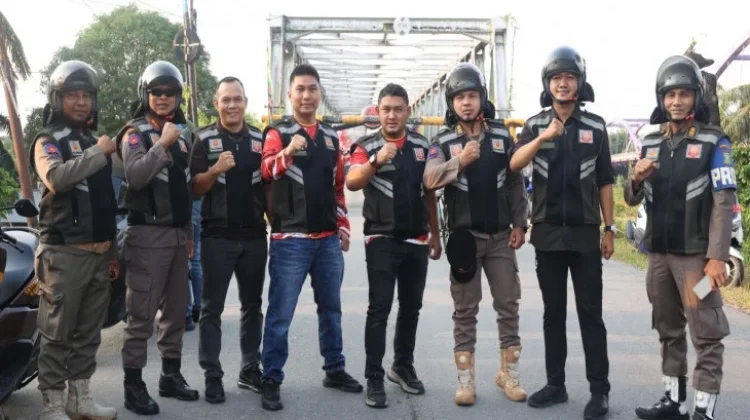 Satpol PP Kampar Amankan Kampar Bersepeda