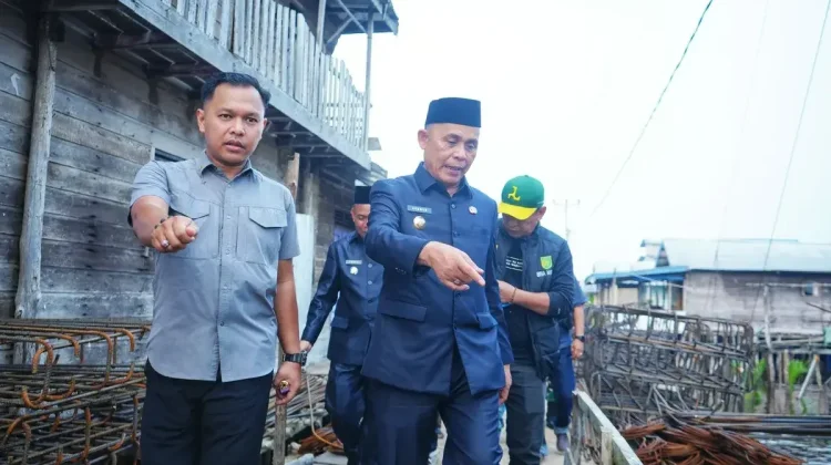Bupati Inhil Tinjau Pembangunan Jerambah Khairiah Mandah