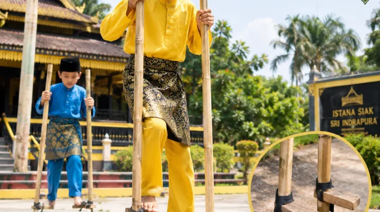 "Kaki Anggau" Permainan Tradisional Siak yang Melatih Keseimbangan
