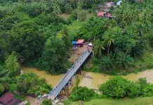 Jembatan Merah Putih Presisi di Kuansing selesai Dibangun