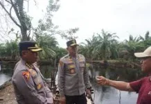 Kawal Perintah Presiden, Wakapolda Riau Pantau Jembatan Desa