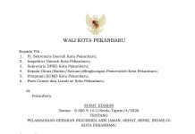 Wako Pekanbaru Terbitkan Surat Edaran Gerakan Indonesia ASRI