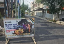 Jalan Amal Mulia Mulai Diaspal Ulang