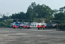 Dua Unit Helikopter BNPB Bantu Penanganan Karhutla di Riau