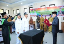Pemkab Kampar Lantik Tiga Penjabat Kepala Desa