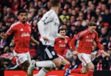 Nottingham Forest Keluar Zona Degradasi Usai Tahan Fulham