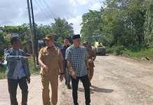 Wawako Pekanbaru Tinjau Perbaikan Jalan Teluk Leok