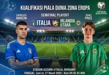 Italia Hadapi Hadangan Irlandia Utara di Laga Semi Final Play0ff