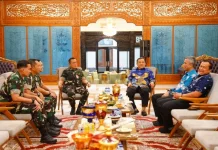 Danlanud Silaturahmi Idul Fitri dengan Plt Gubernur Riau
