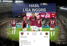West Ham Hancurkan Wolves 4-0, Tottenham Masuk Zona