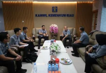 Kemenkum Riau Terima Kunjungan Sekretaris Inspektorat Jenderal Kemenkum RI