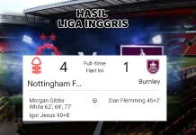 Nottingham Forest Menggila Hancurkan Burnley lewat Hattrick Gibbs-White Dramati