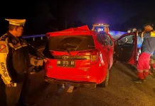 Dua Tewas dalam Kecelakaan Calya vs Truk di Tol Permai