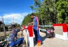Pembangunan Jembatan Merah Putih Presisi Polres Meranti Hampir Rampung