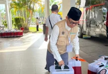 Keberangkatan JCH Riau Kloter BTH 08 Berjala Lancar