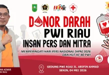PWI Riau Siapkan Aksi Donor Darah, Wujud Nyata Kepedulian di Momen HPN dan HUT ke-80