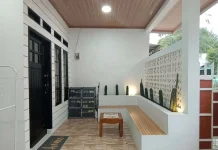 Model Teras Rumah Minimalis dengan Lantai Kayu