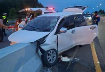 Laka Tunggal di Tol Permai, Dua Tewas dan Enam Luka-luka