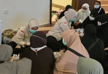 Nakes BTH 09 Gesa Pemeriksaan Jemaah, jelang Puncak Armuzna