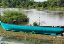 Melapisi Perahu Drum Plastik Menggunakan Resin dan Fiber
