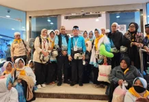 Tinggalkan Jeddah, Jamaah Haji Kampar Kloter 05 BTH Bertolak ke Tanah Air